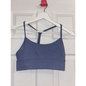 Laki Active Sports Bra Slate Blue Y-Back Compression Women's Small Athletic